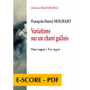 Variations sur un chant gallois pour orgue - E-score PDF