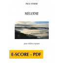 Melody for violin and piano - E-score PDF