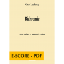 Birchromie for guitar and string quartet - E-score PDF
