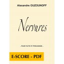 Nervures für Flöte und Perkussion - E-score PDF
