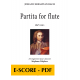 Partita for flute BWV1013 - Arrangement for harpsichord - E-score PDF