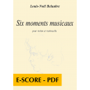 Six moments musicaux für Violine und Violoncello - E-score PDF