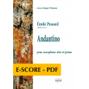 Andantino for alto saxophone and piano - E-score PDF