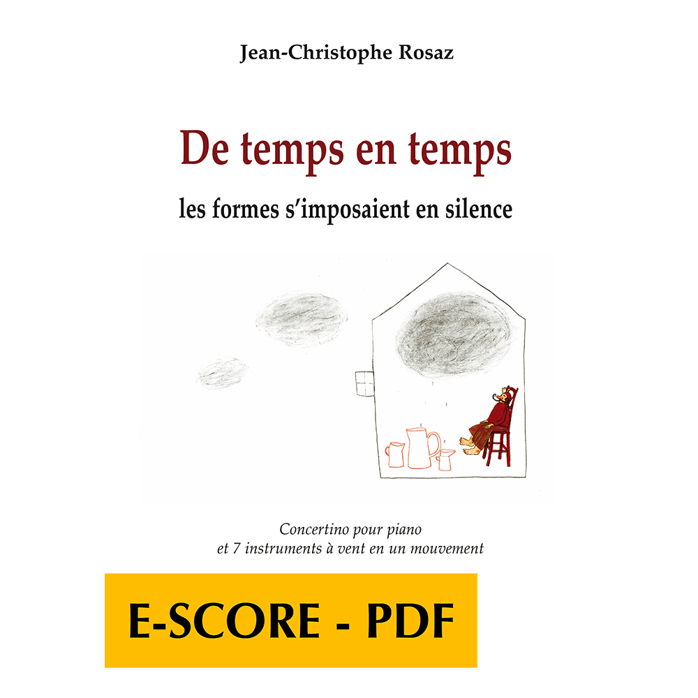 De temps en temps les formes s'imposaient en silence - Concertino für Klavier und 7 Blasinstrumente - E-score PDF
