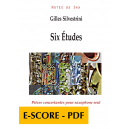 Six studies - Pièces concertantes for saxophon solo - E-socre PDF
