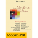 Vingt mystères du Rosaire - Werke für Violine - E-score PDF