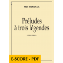 Préludes à trois légendes for viola - E-score PDF