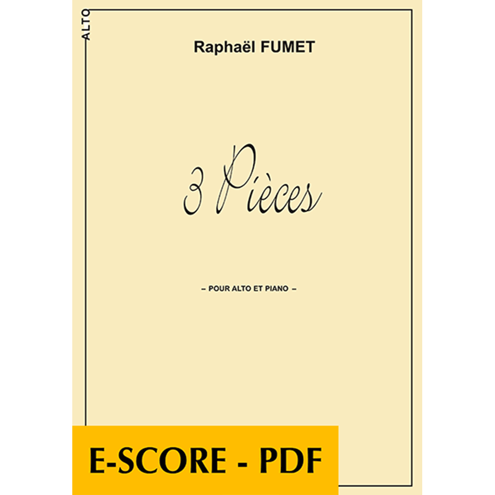3 Stücke für Viola und Klavier - E-score PDF