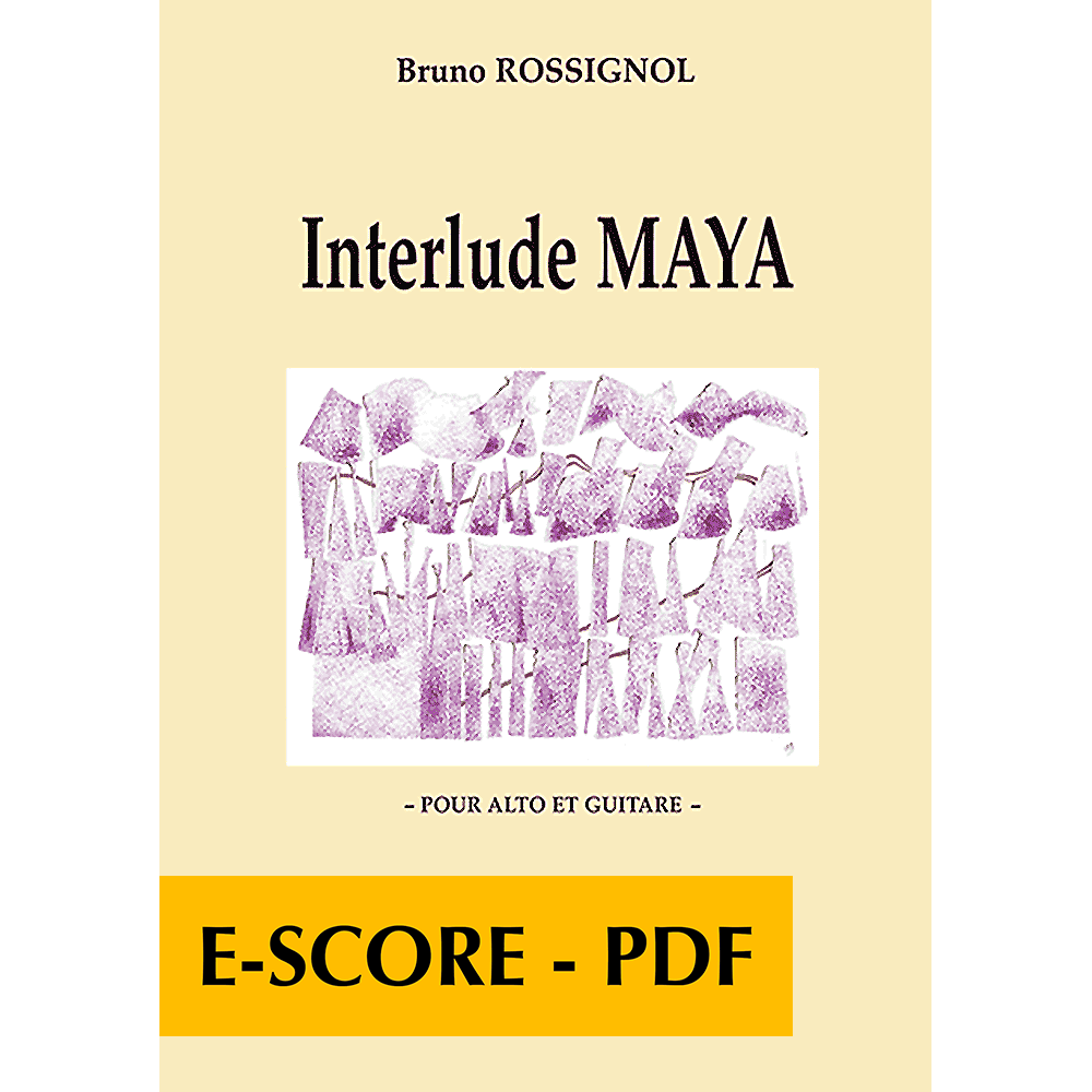 Interlude Maya für Viola und Gitarre - E-score PDF