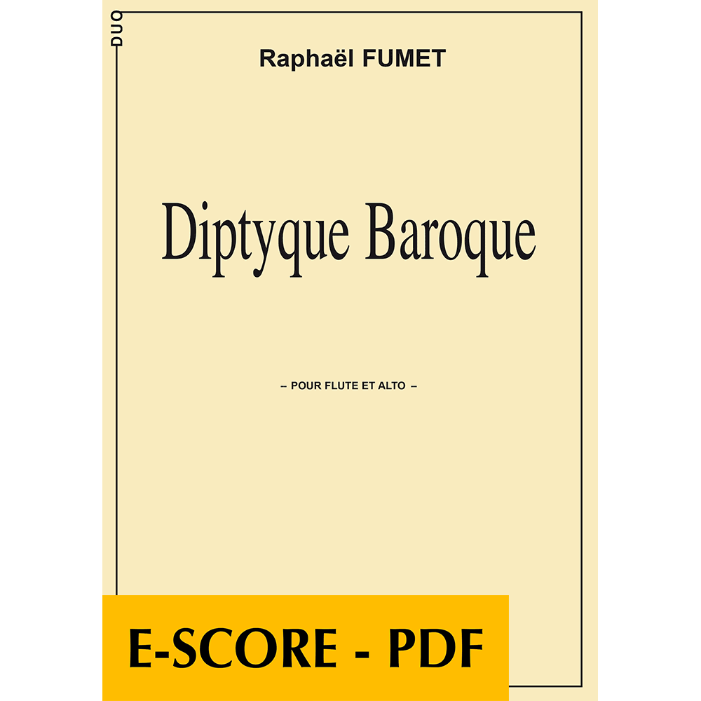 Diptyque Baroque für Flöte und Bratsche - E-score PDF