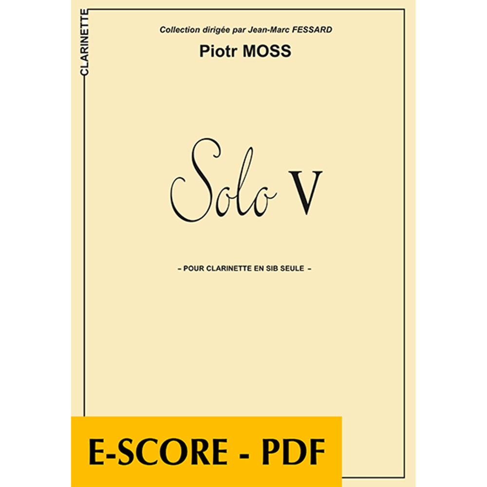 Solo V für Klarinette solo - E-score PDF