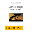 Derniers instants avant la nuit für Marimba und Orgel - E-score PDF