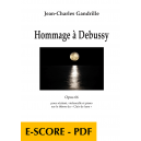 Hommage à Debussy pour récitant, for piano and cello - E-score PDF