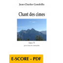 Chant des cimes pour octuor de violoncelles - E-score PDF