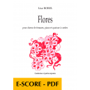 Flores pour choeur de femmes, piano et quatuor à cordes - Conducteur et PS - E-score PDF