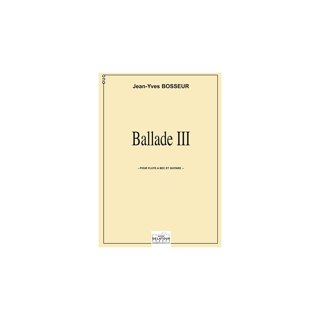 Ballade III for recorder and guitar