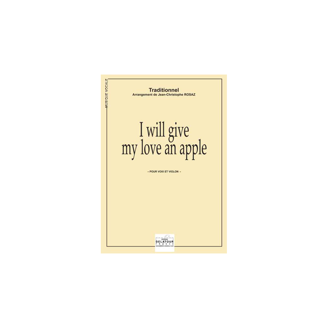 I will give my love an apple pour voix et violon