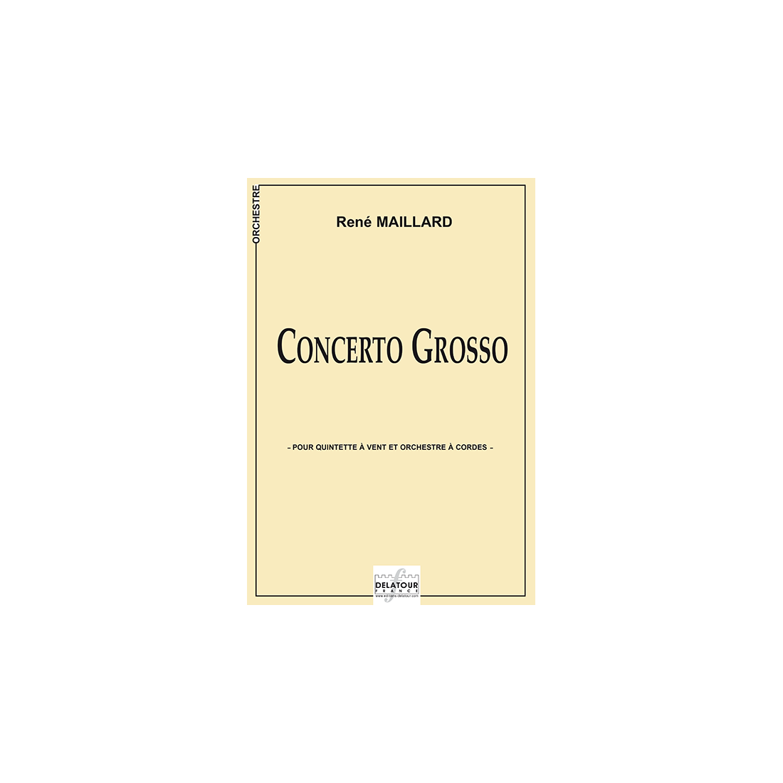 Concerto grosso pour quintette à vent et orchestre à cordes - Parties séparées