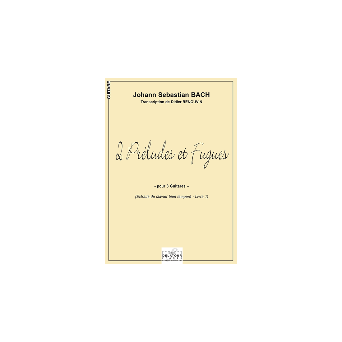 2 Preludes and Fugues for 3 guitars from the Well-Tempered Clavier Book 1