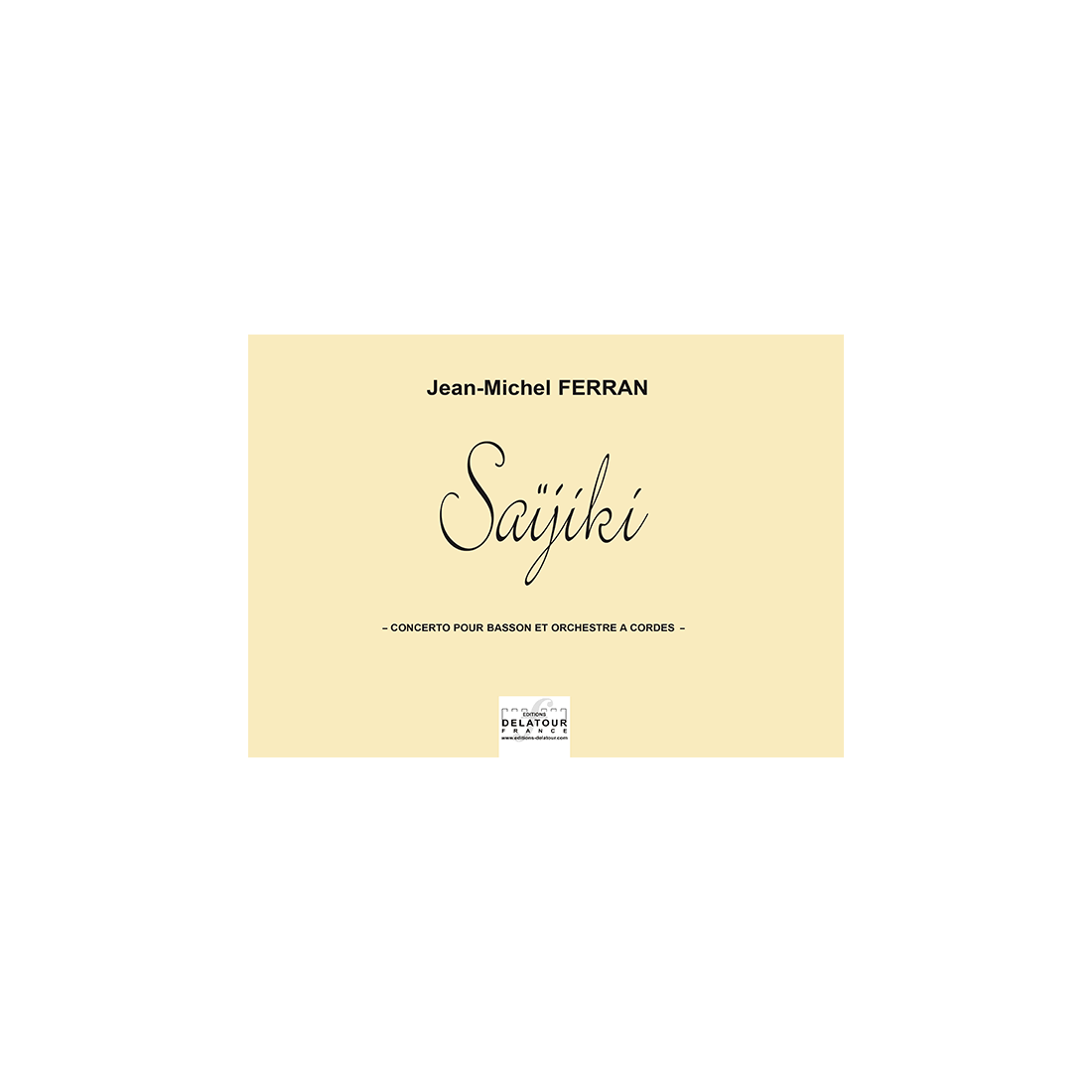 Saïjiki - Concerto for bassoon and string orchestra (FULL SCORE)