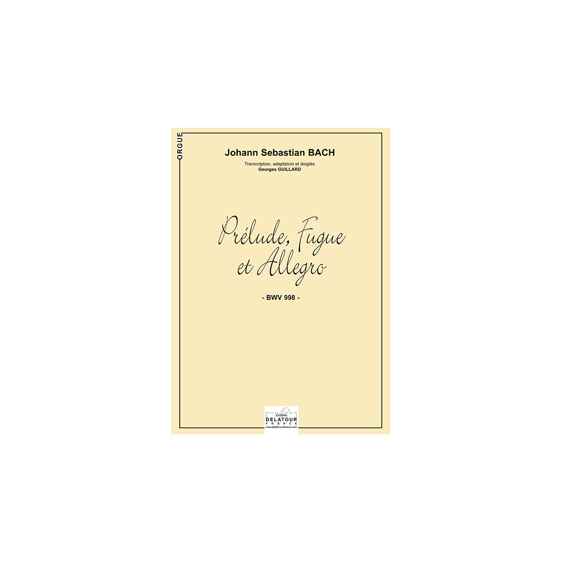 Prélude, fugue et allegro BWV 998 pour orgue sans pédale