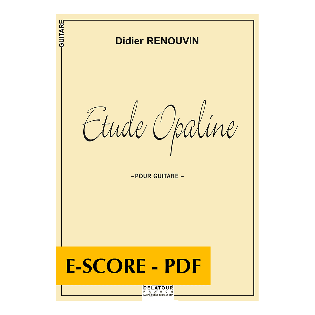 Etude opaline for guitar - E-score PDF