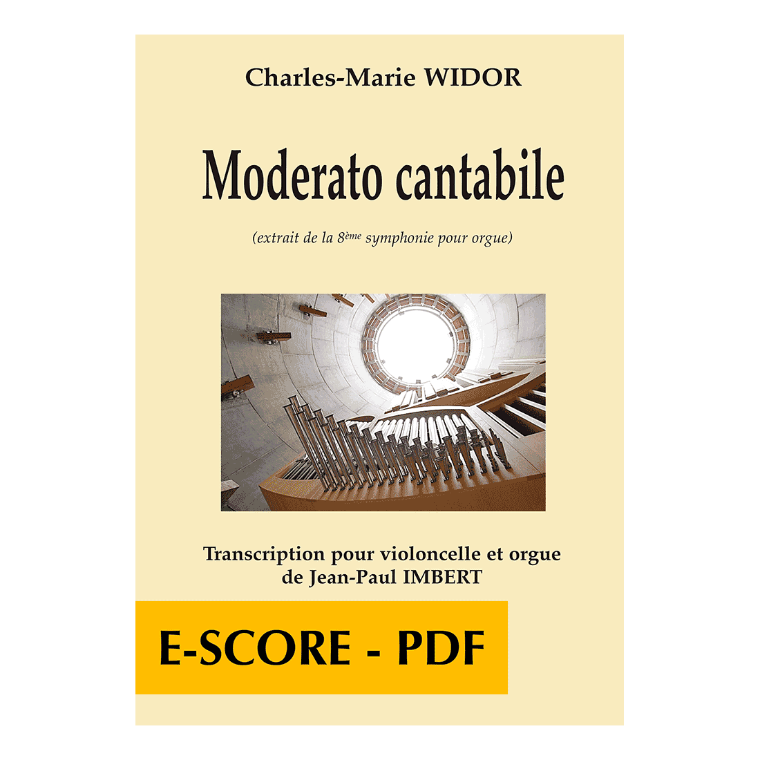 Moderato cantabile pour violoncelle et orgue - E-score PDF