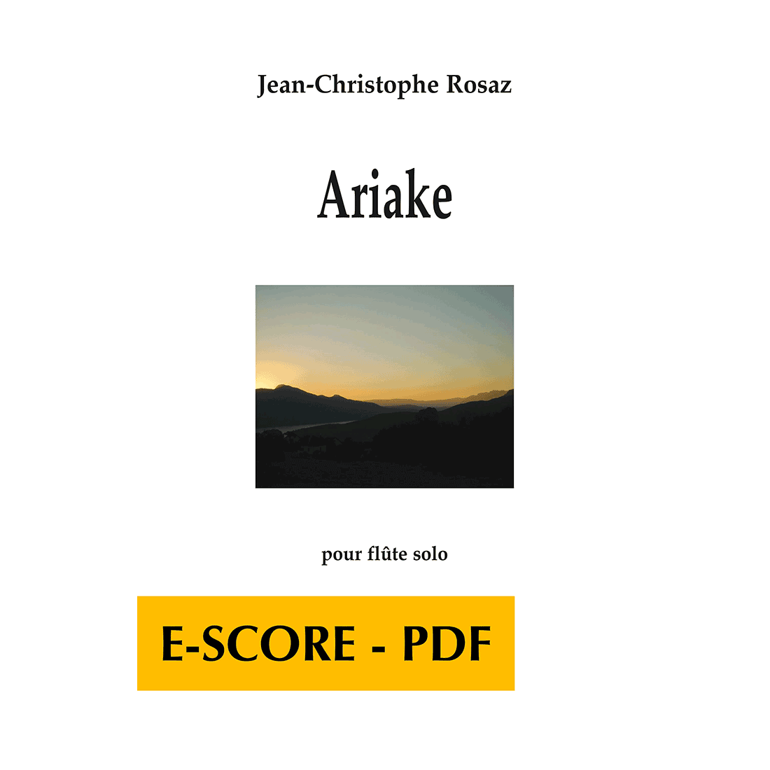 Ariake pour flûte - E-score PDF