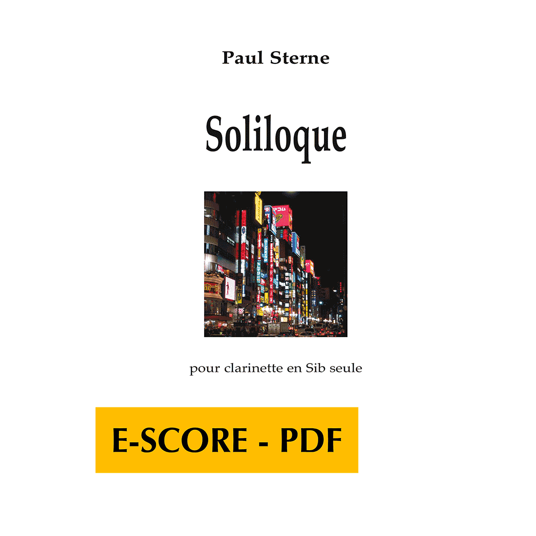 Soliloque for clarinet solo - E-score PDF