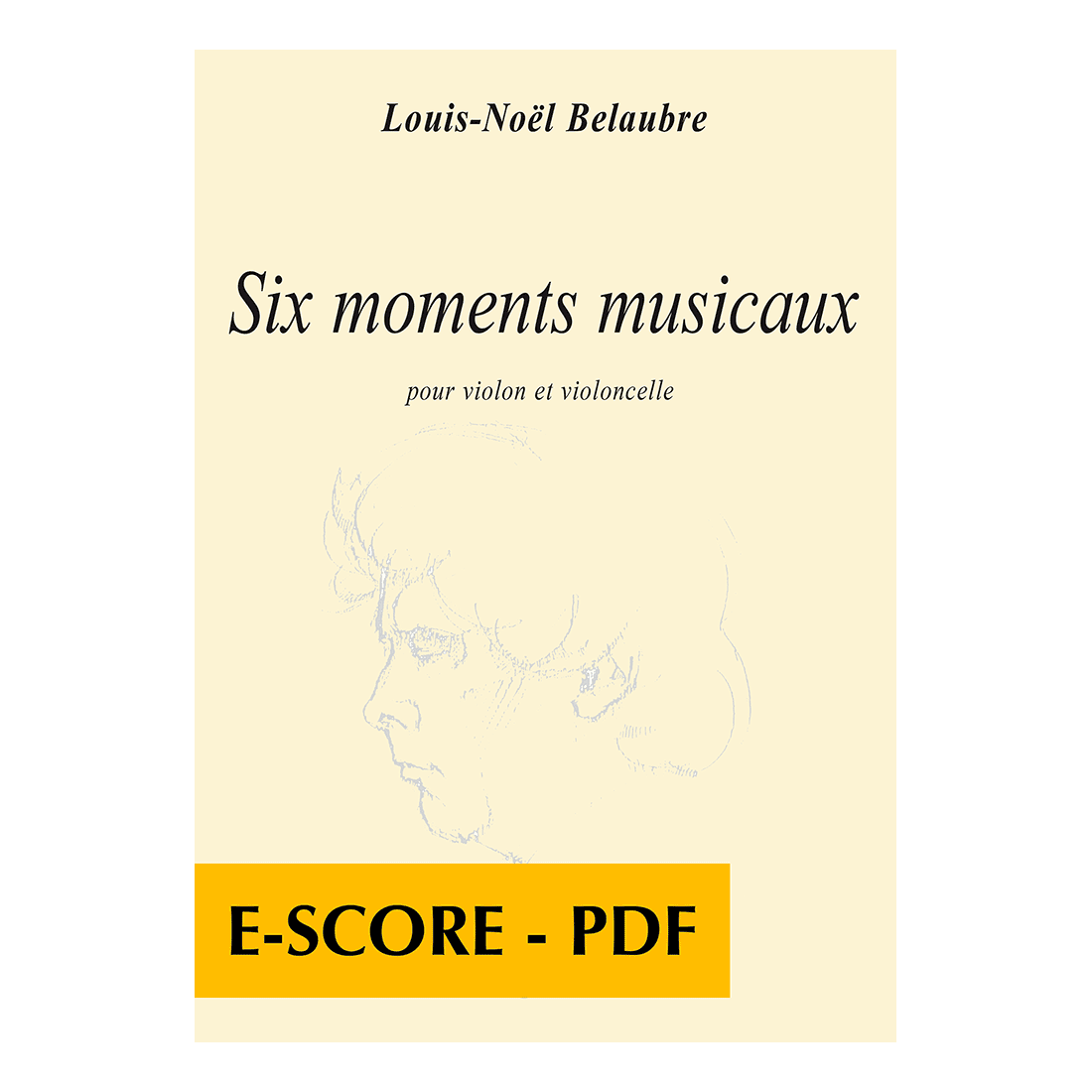 Six moments musicaux für Violine und Violoncello - E-score PDF