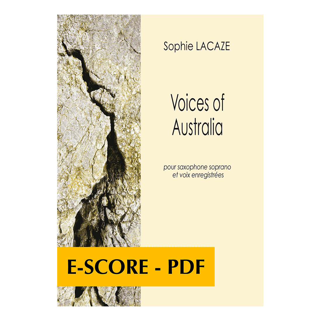 Voices of Australia pour saxophone soprano et voix enregistrées - E-score PDF
