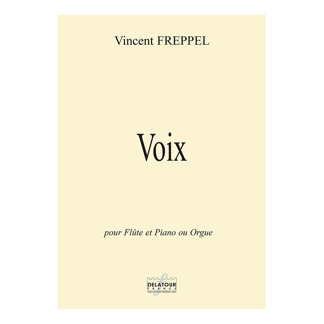 Voix für Flöte und Klavier oder Orgel