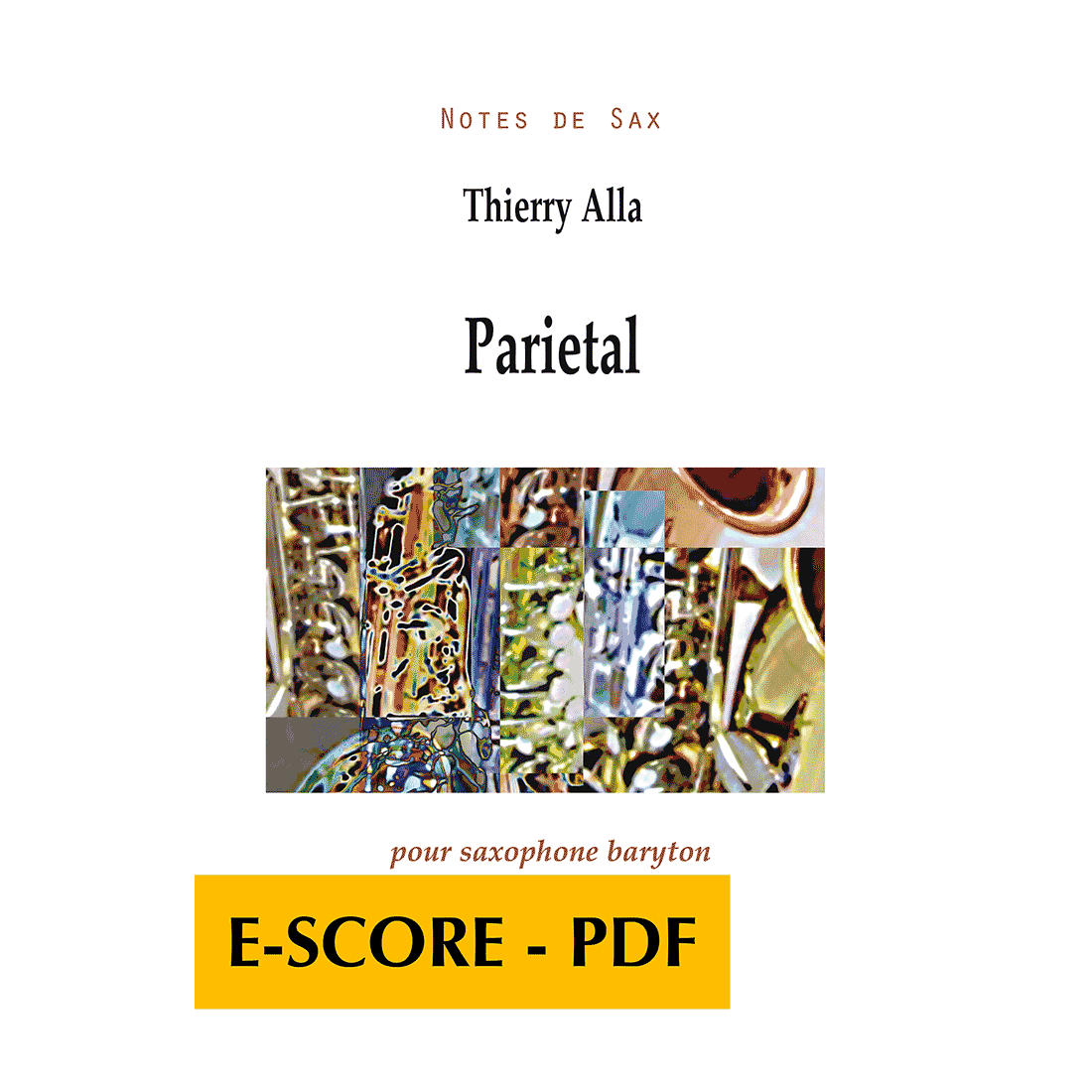 Parietal pour saxophone baryton - E-score PDF