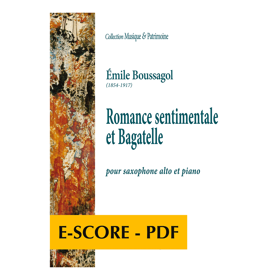 Romance sentimentale et Bagatelle for alto saxophone and piano - E-score PDF
