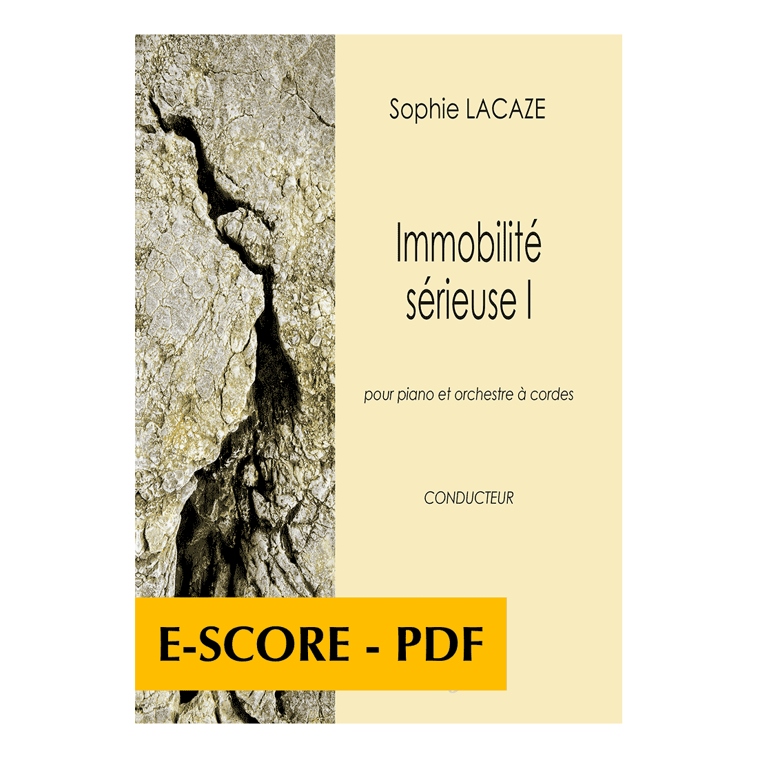 Immobilité sérieuse I pour piano et orchestre à cordes (CONDUCTEUR) - E-score PDF