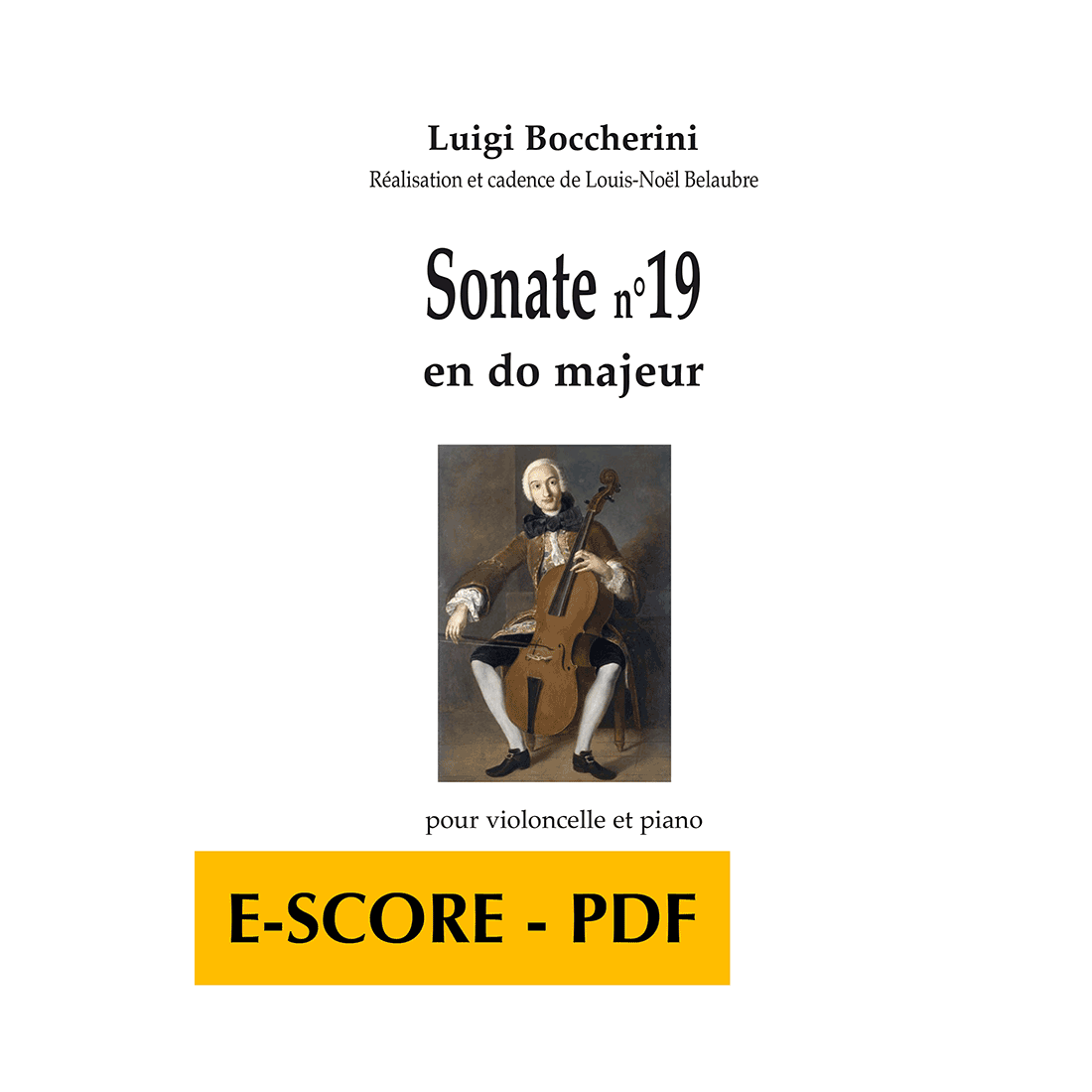 Sonate n°19 en do majeur pour violoncelle et piano - E-score PDF