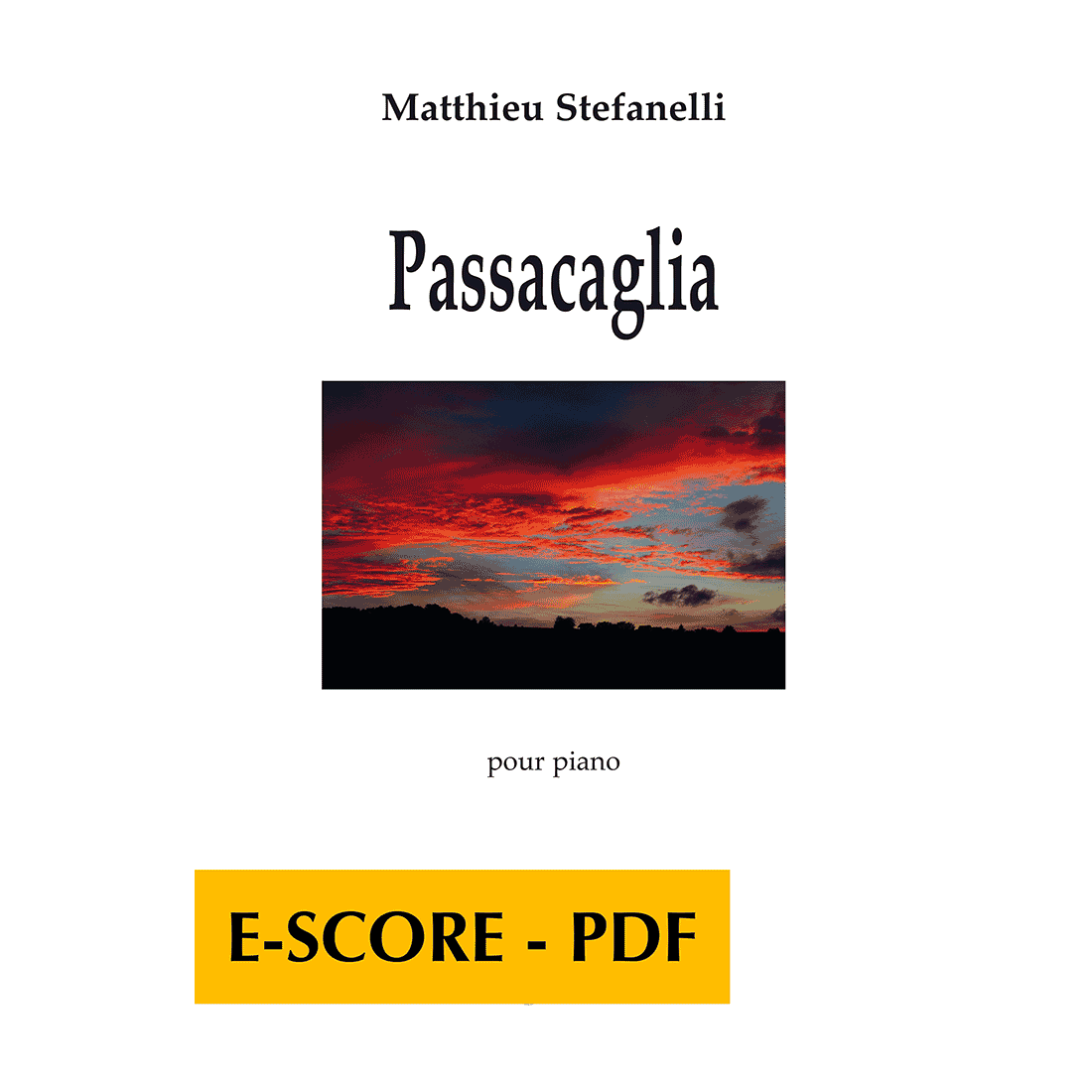 Passacaglia pour piano - E-score PDF
