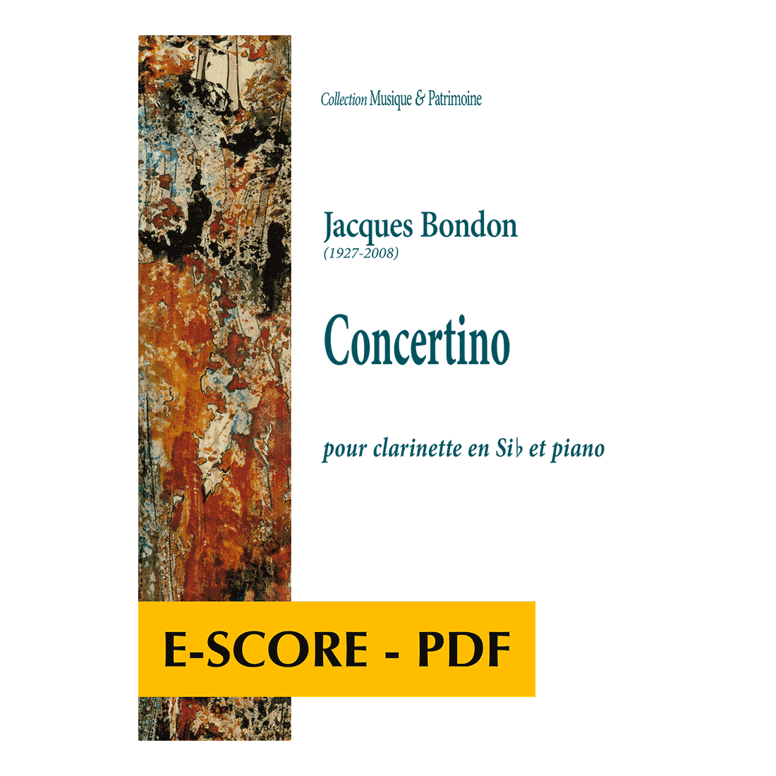 Concertino pour clarinette et orgue - E-score PDF