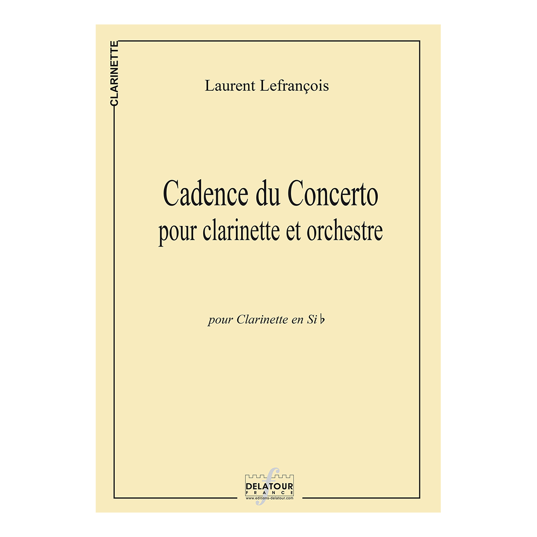 Kadenz des Konzertes für Klarinette und Orchester
