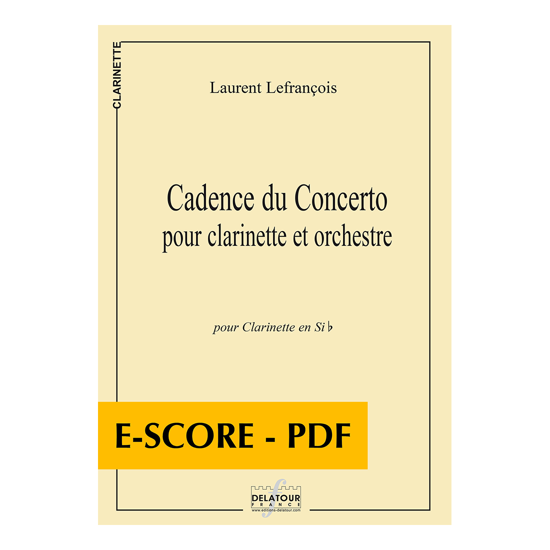  Cadence of the concerto for clarinet and orchestra - E-score PDF