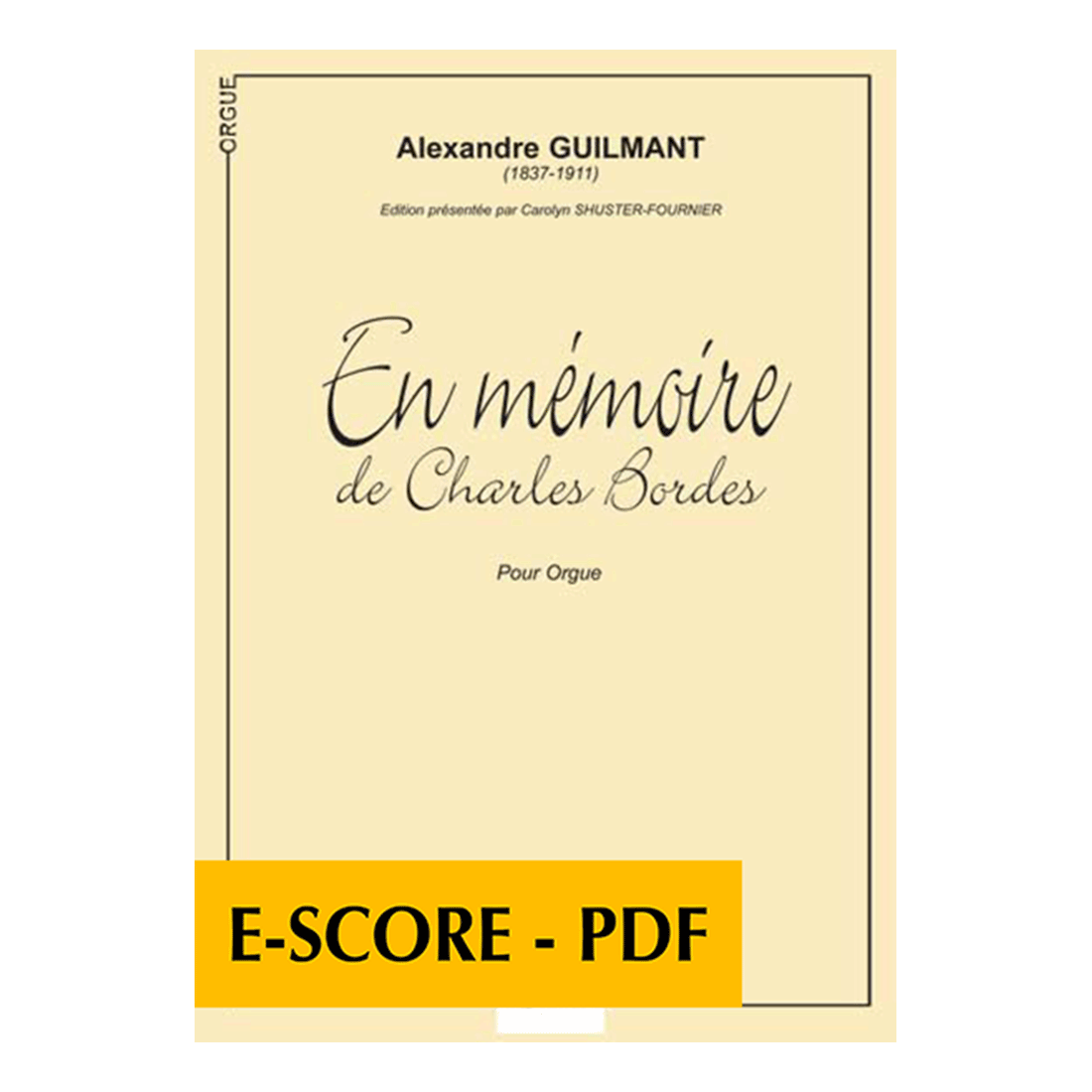 En mémoire de Charles Bordes for organ - E-score PDF
