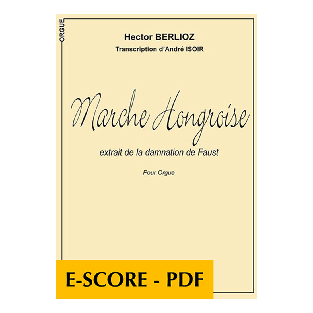 Marche hongroise pour orgue - E-score PDF