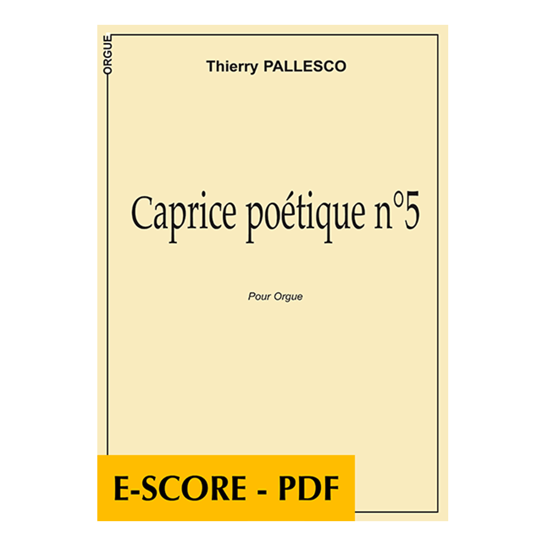 Caprice poétique n°5 for organ - E-score PDF