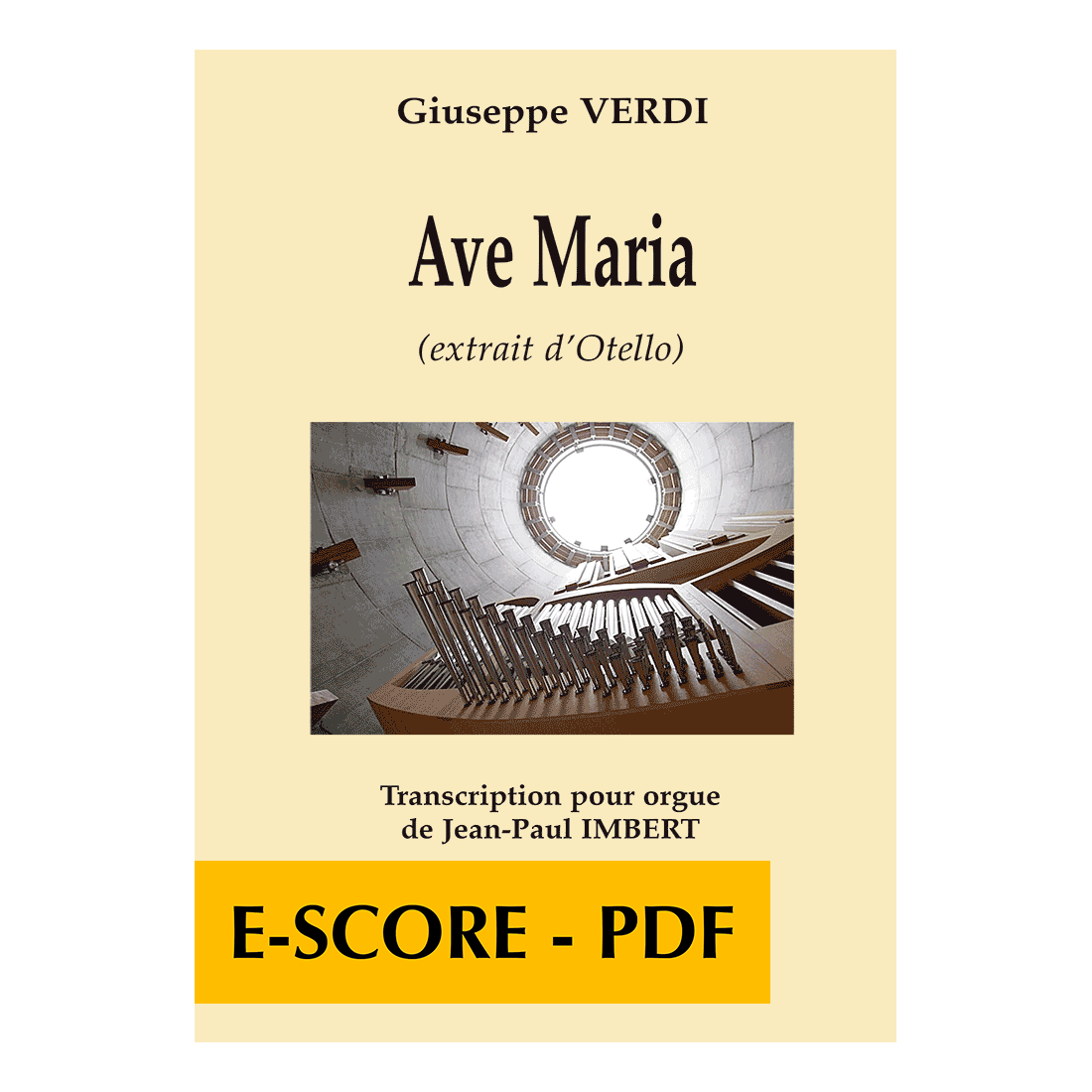 Ave Maria (extrait d'Otello) pour orgue - E-score PDF