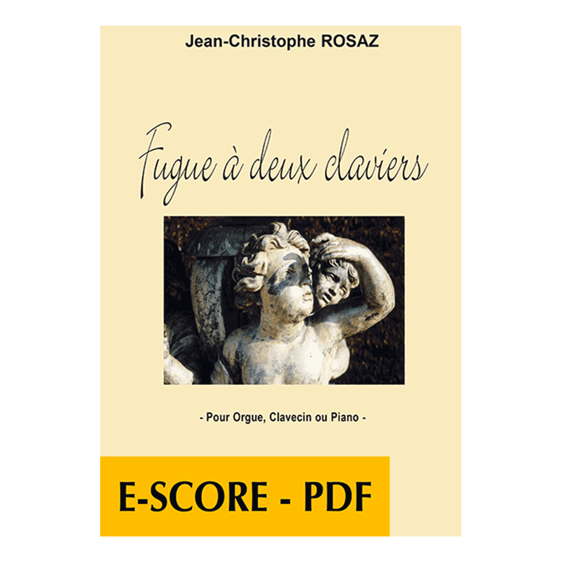 Fugue à deux claviers, for organ, harpsichord or 2 pianos - E-score PDF