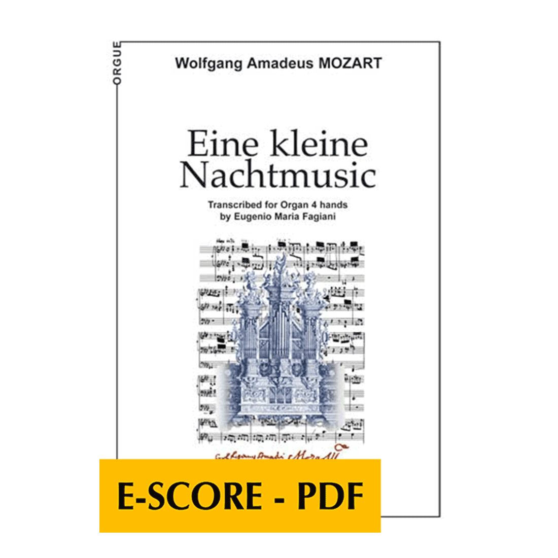 Une petite musique de nuit pour orgue à 4 mains - E-score PDF