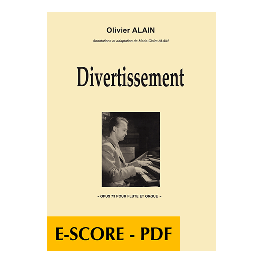 Divertissement für Flöte und Orgel - E-score PDF
