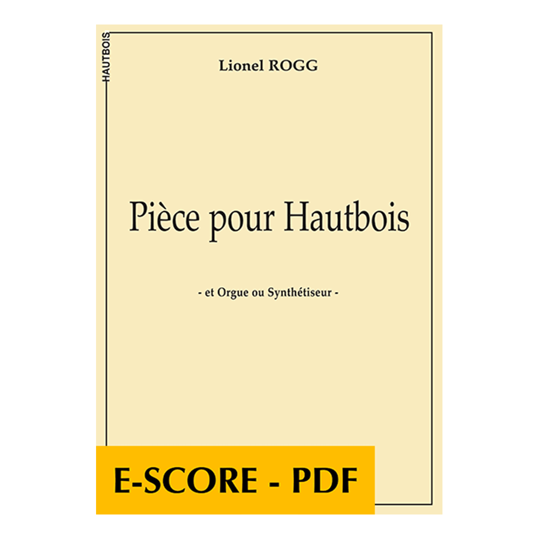 Piece for oboe and organ or synthesizer - E-score PDF