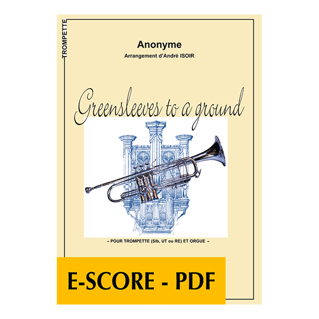 Greensleeves to a ground for trumpet and organ - E-score PDF
