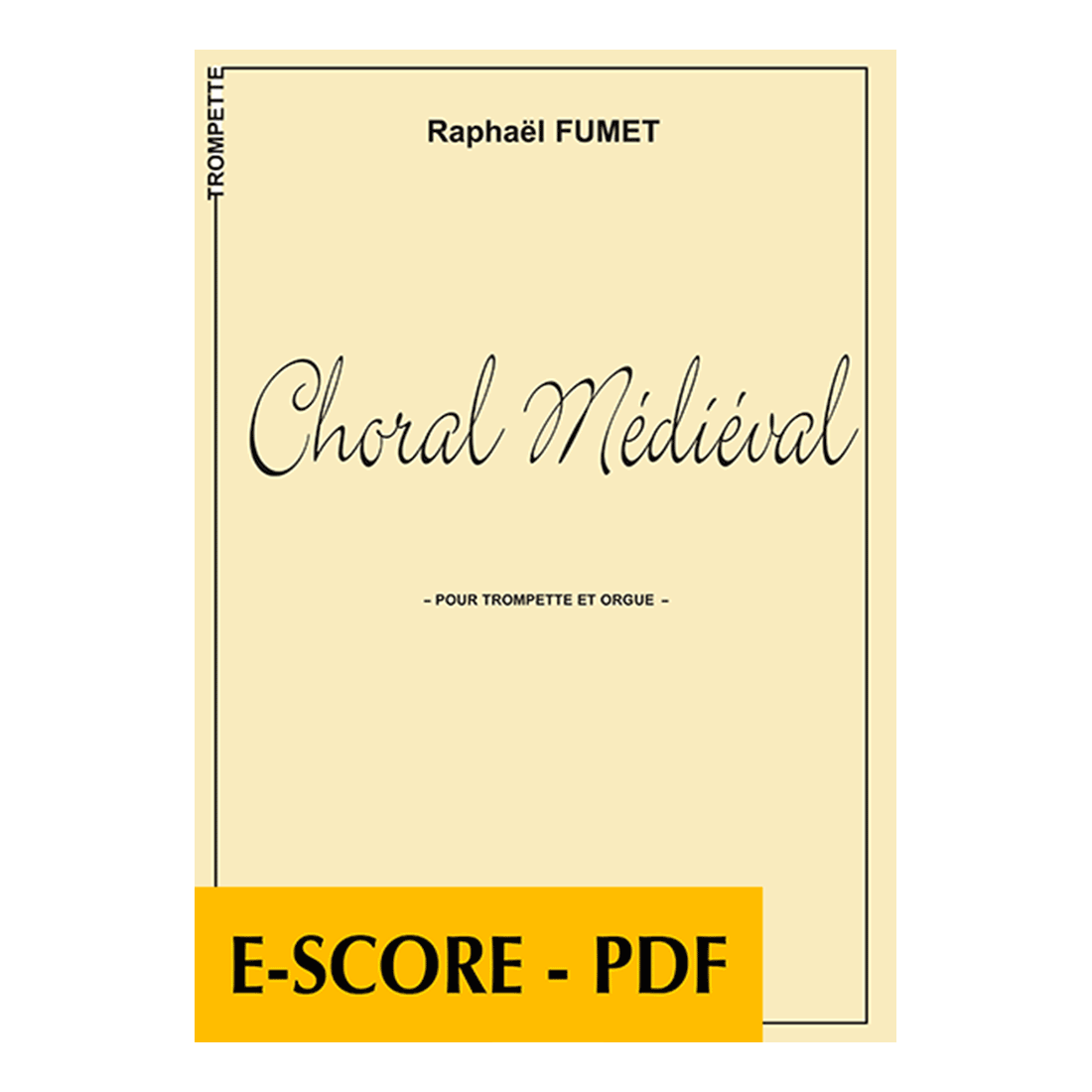 Choral médiéval pour trompette et orgue - E-score PDF